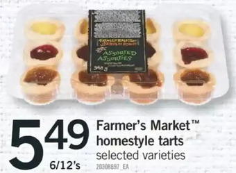 Fortinos Farmer's market homestyle tarts offer