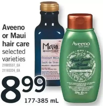 Fortinos Aveeno or maui hair care offer