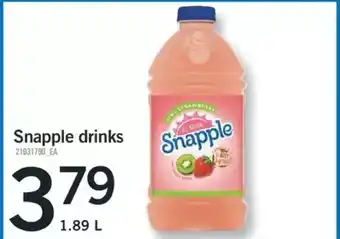 Fortinos Snapple drinks offer