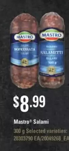 Fortinos Mastro salami offer