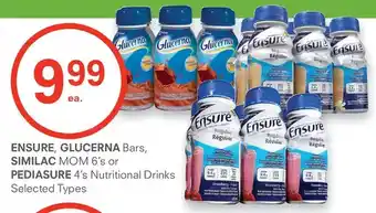 Remedy's RX Ensure, glucerna bars, similac mom or pediasure nutritional drinks offer