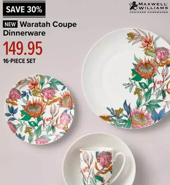 Linen Chest Waratah 16-piece dinnerware set by maxwell & williams offer