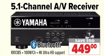 2001 Audio Video Yamaha 5.1-channel a/v receiver offer