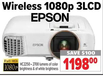 2001 Audio Video Epson wireless 1080p 3lcd offer