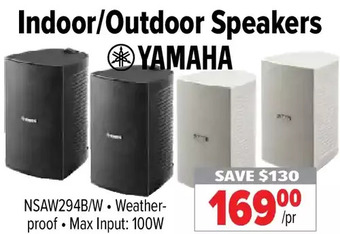 2001 Audio Video Yamaha indoor/outdoor speakers offer