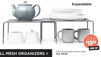 Kitchen Stuff Plus Mesh expandable kitchen shelf offer
