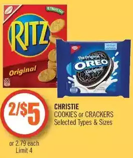 Shoppers Drug Mart Christie cookies or crackers offer