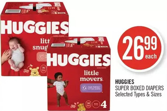 Shoppers Drug Mart Huggies super boxed diapers offer