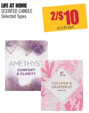 Shoppers Drug Mart Life at home scented candle offer