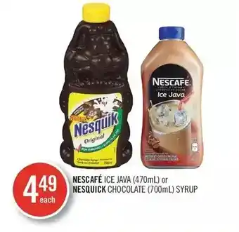 Shoppers Drug Mart Nescafé ice java or nesquick chocolate syrup offer