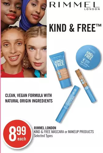 Shoppers Drug Mart Rimmel london kind & free mascara or makeup products offer