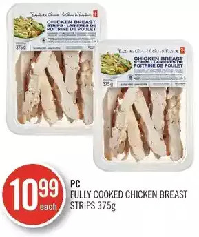 Shoppers Drug Mart Pc fully cooked chicken breast strips offer