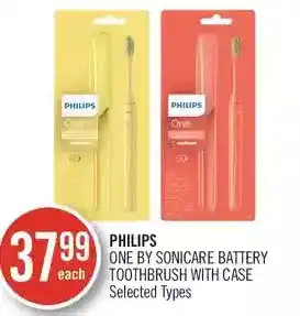 Shoppers Drug Mart Philips one by sonicare battery toothbrush with case offer