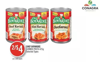 Shoppers Drug Mart Chef boyardee canned pasta offer