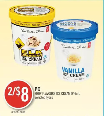Shoppers Drug Mart Pc shop flavours ice cream offer