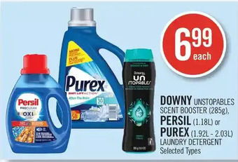 Shoppers Drug Mart Downy unstopables scent booster, persil or purex laundry detergent offer