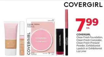 Rexall Covergirl clean fresh foundation, clean fresh concealer, clean fresh pressed powder, exhibitionist lipstick or exhibitionist offer