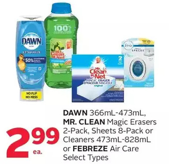 Rexall Dawn, mr. clean magic erasers, sheets or cleaners or febreze air care offer