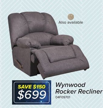Leon's Wynwood rocker recliner - ash offer