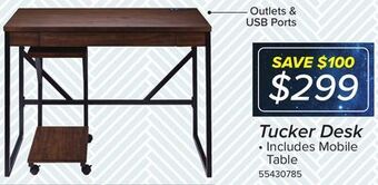 Leon's Tucker desk - brown, black offer