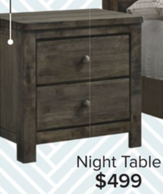 Leon's Cabin night table - grey offer