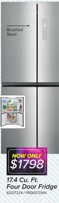Leon's Frigidaire brushed steel 4 door refrigerator (17.4 cu. ft) - frqg1721av offer