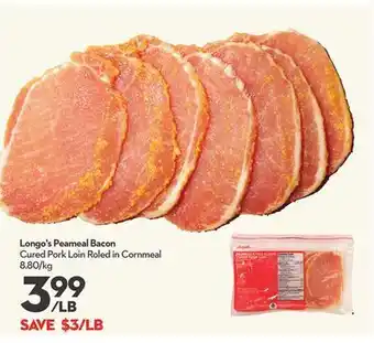 Longo's Longo's peameal bacon cured pork loin roled in cornmeal offer