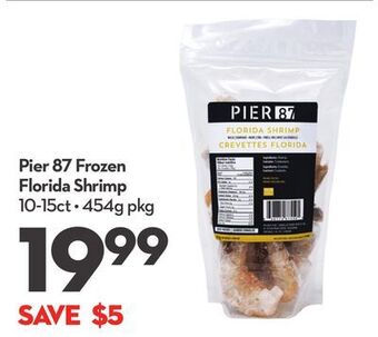 Longo's Pier 87 frozen florida shrimp offer