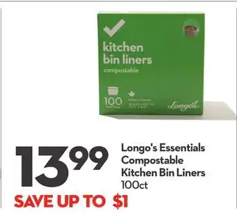Longo's Longo's essentials compostable kitchen bin liners offer