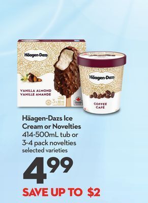 Longo's Häagen-dazs ice cream or novelties offer