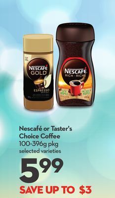 Longo's Nescafé or taster's choice coffee offer