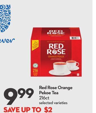 Longo's Red rose orange pekoe tea offer