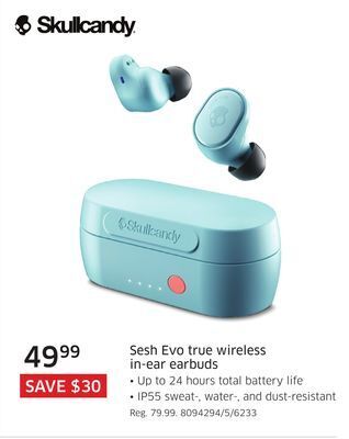 The Source Skullcandy sesh evo true wireless in-ear earbuds offer
