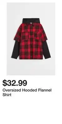 H&M Oversized hooded flannel shirt offer