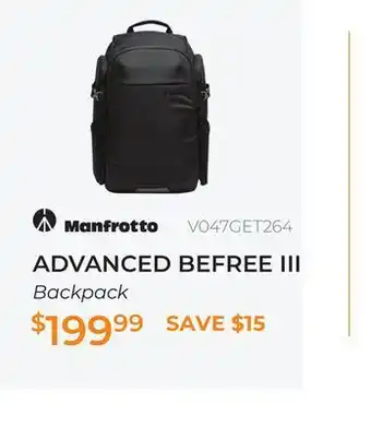 Henry's Manfrotto advanced befree iii offer