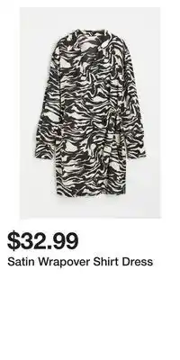 H&M Satin wrapover shirt dress offer