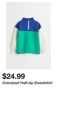 H&M Oversized half-zip sweatshirt offer