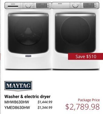 Canadian Appliance Source Maytag washer & electric dryer offer