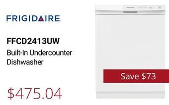 Canadian Appliance Source Frigidaire built-in undercounter dishwasher offer