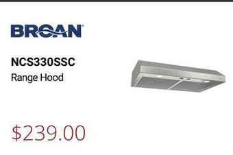 Canadian Appliance Source Broan range hood offer