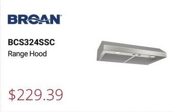 Canadian Appliance Source Broan range hood offer