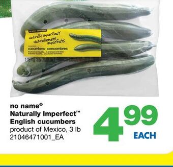 Wholesale Club No name® naturally imperfect™ english cucumbers, 3 lb offer