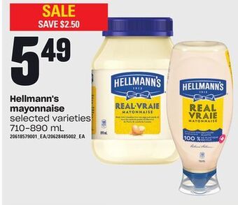 Independent City Market Hellmann's mayonnaise, 710-890 ml offer