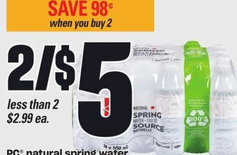 Independent City Market Pc® natural spring water, 24x500 ml offer