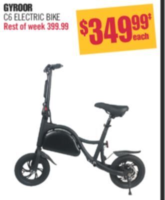 Shoppers Drug Mart Gyroor c6 electric bike offer