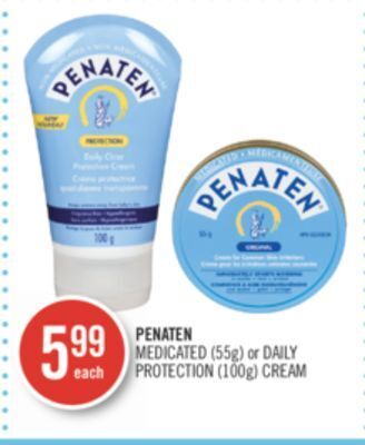 Shoppers Drug Mart Penaten medicated (55g) or daily protection (100g) cream offer