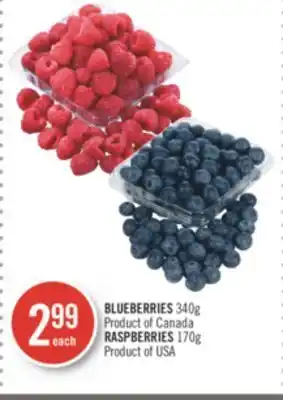 Shoppers Drug Mart Blueberries 340g raspberries 170g offer