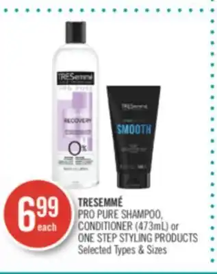 Shoppers Drug Mart Tresemmé pro pure shampoo, conditioner (473ml) or one step styling products offer