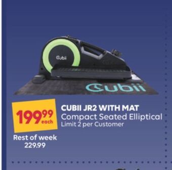 Shoppers Drug Mart Cubii jr2 with mat compact seated elliptical offer
