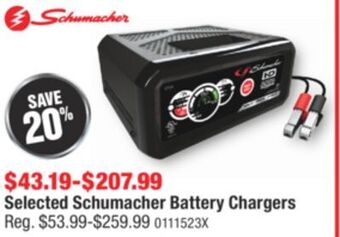 PartSource Selected schumacher battery chargers offer